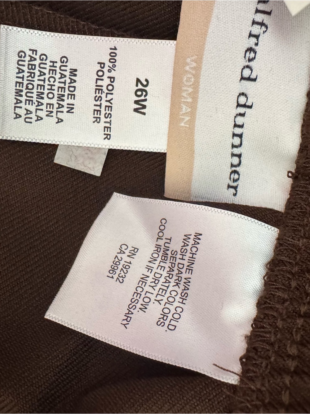 NWT 3 PAIR Alfred Dunner Knit Pants GRAY, BROWN & Navy PLUS: 26 #G - Picture 11 of 13